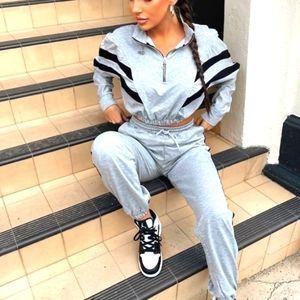 Brittany Stripped Jogger Set